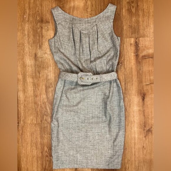 NWT ESCADA 20144 Kleid SLOVENIA🇸🇮MADE NEW WOOL/SILK‎ Blend Belted Dress Sz 36